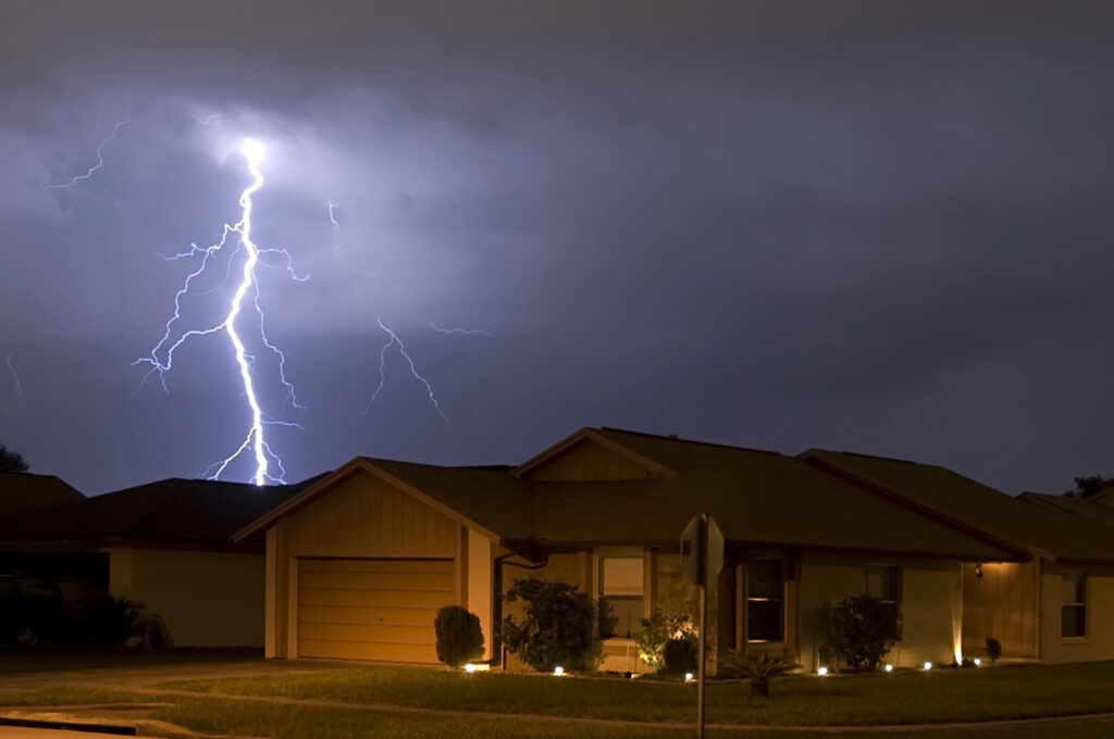 Metal roofs attract lightning in Layton, Utah